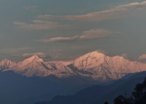 a breathtaking view of himalayan peak from village baunla uttarakhand